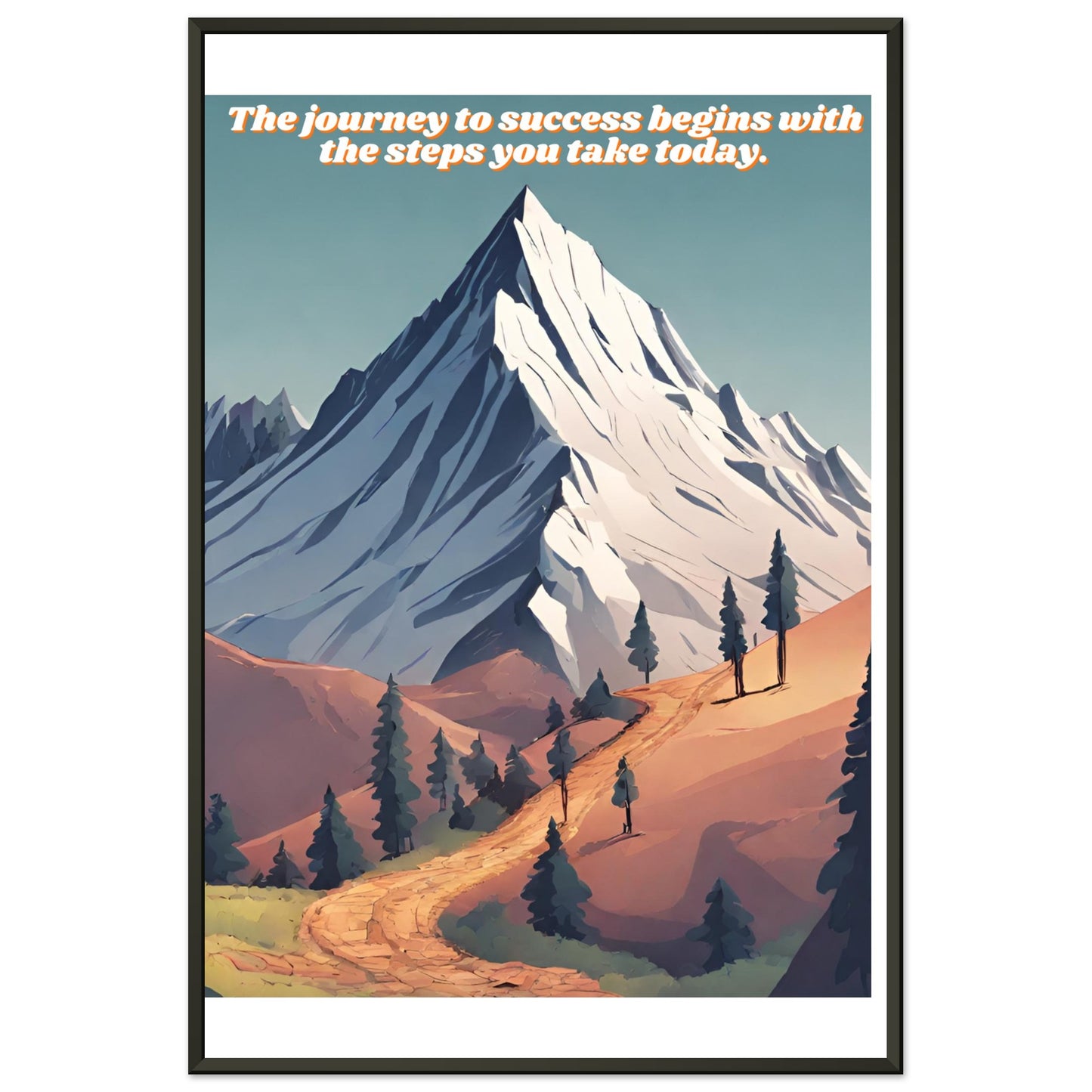 Journey to Success Premium Matte Paper Metal Framed Poster